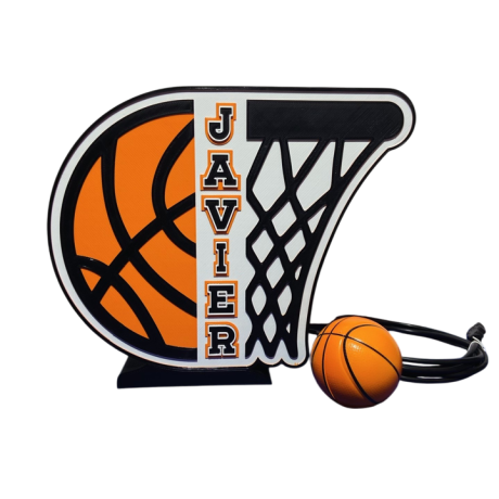 Lámpara personalizada Basket con nombre