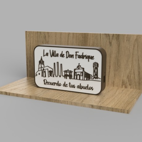 Lámpara led personalizada skyline