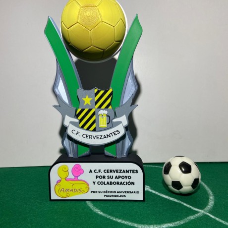 Trofeo deportivo fútbol